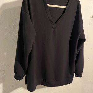 GAP Women's Classic Black V-Neck Sweatshirt